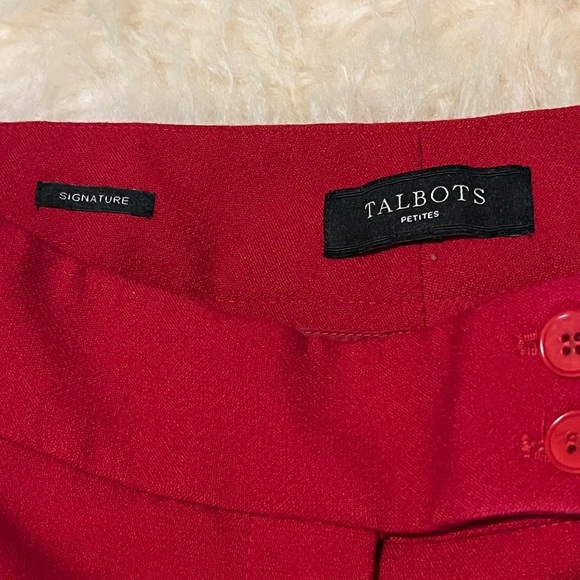 Talbots Signature Red Ankle High Rise Pants - Picture 8 of 8
